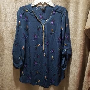 Womens zippered Dress blouse